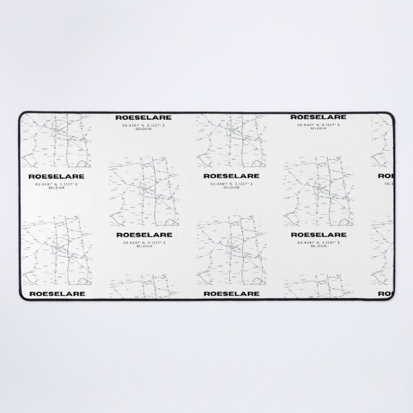 Item preview, Roeselare Belgium Map | Modern Minimalist Black and White Print designed and sold by RM-Journey.