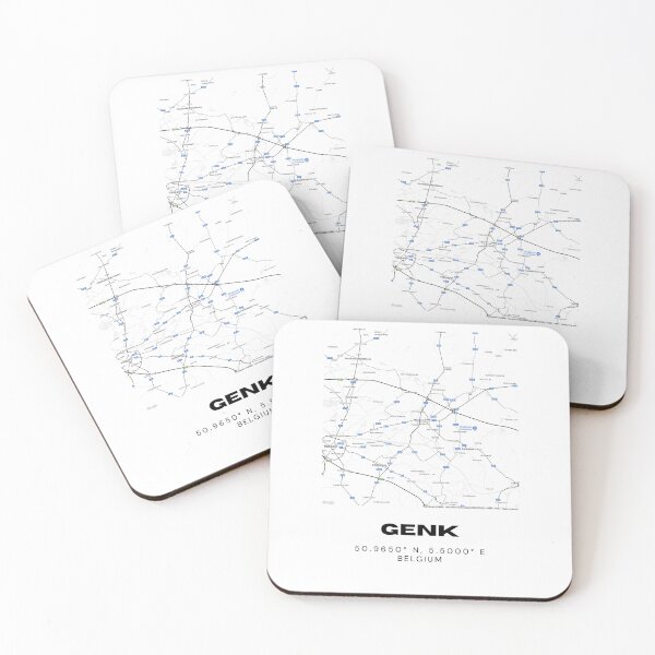 Item preview, Genk Belgium Map | Minimalist Black and White Modern City Print designed and sold by RM-Journey.