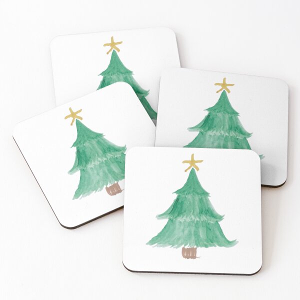 Item preview, Watercolor Christmas Tree designed and sold by nickiibird.