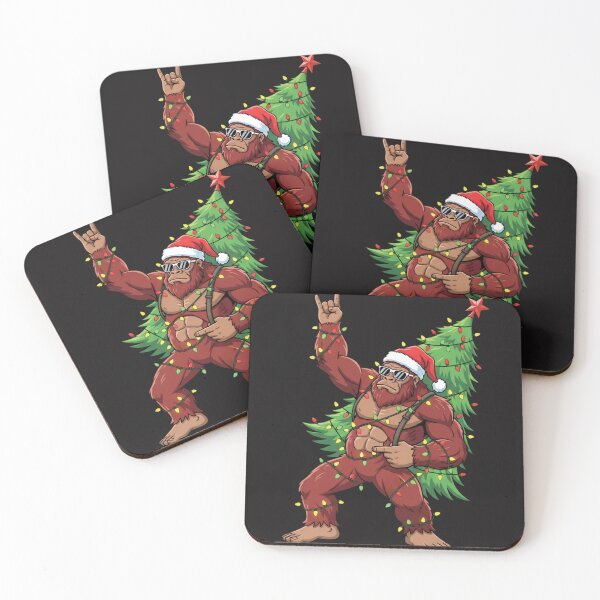 Item preview,  Santa Bigfoot with Christmas Tree Lights Funny Holiday Graphic.​ designed and sold by fluxwear2025.