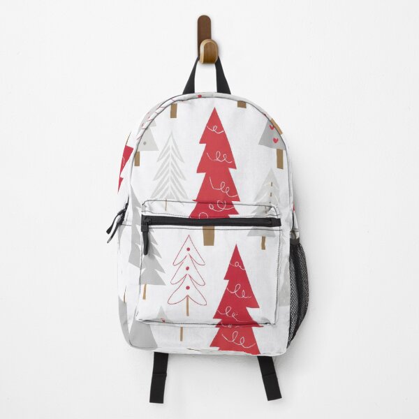 Item preview, Modern Scandinavian Christmas Trees Pattern | Red & Grey Minimal Holiday Design designed and sold by DesignMyHeart.