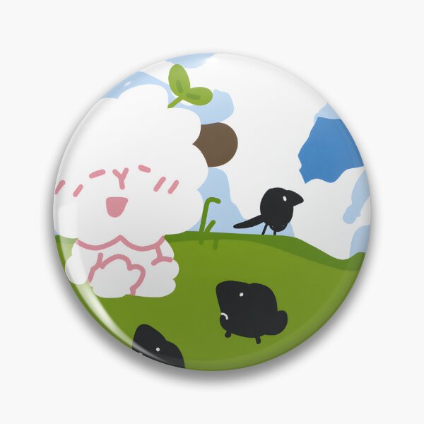 Item preview, Super Cute Fluffy Lamb & Black Silhouette Sheep designed and sold by Dahmadlo.