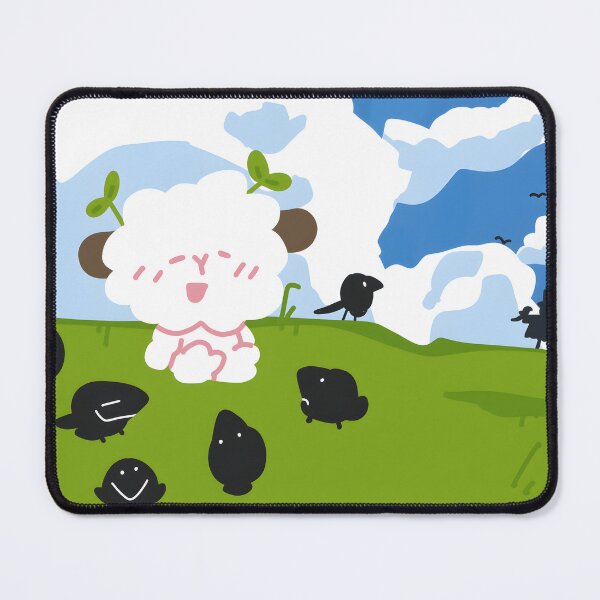 Item preview, Super Cute Fluffy Lamb & Black Silhouette Sheep designed and sold by Dahmadlo.