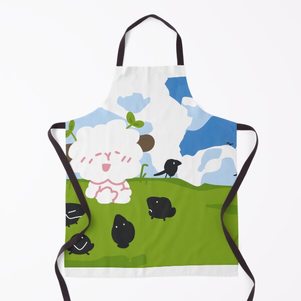Item preview, Super Cute Fluffy Lamb & Black Silhouette Sheep designed and sold by Dahmadlo.