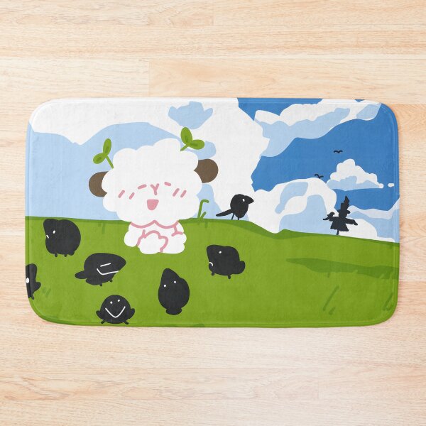 Item preview, Super Cute Fluffy Lamb & Black Silhouette Sheep designed and sold by Dahmadlo.