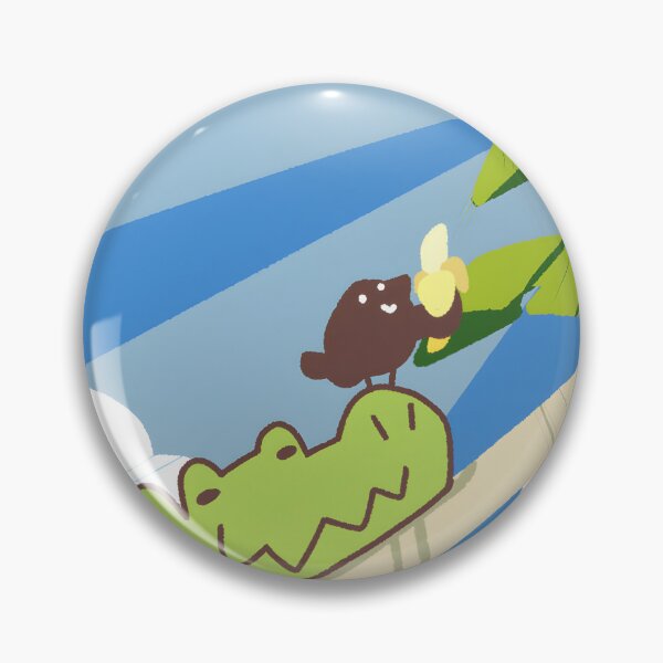 Item preview, Cute Alligator & Bird Friends Sharing a Banana designed and sold by Dahmadlo.