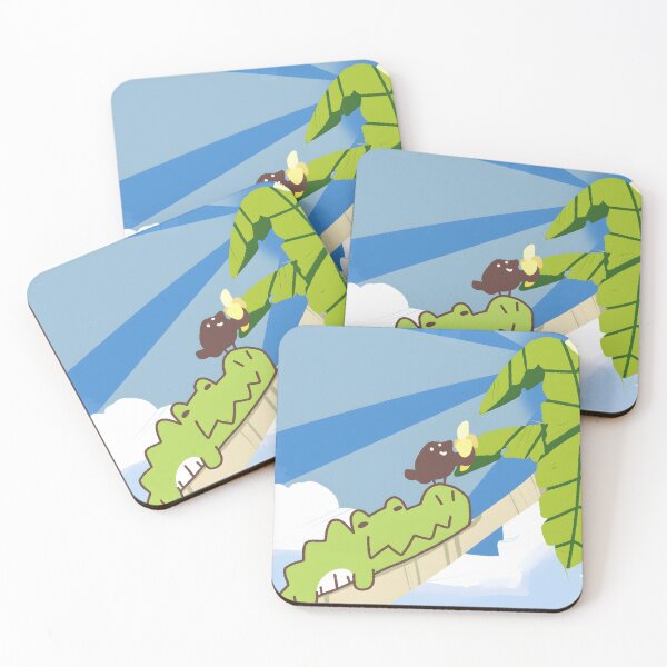 Item preview, Cute Alligator & Bird Friends Sharing a Banana designed and sold by Dahmadlo.