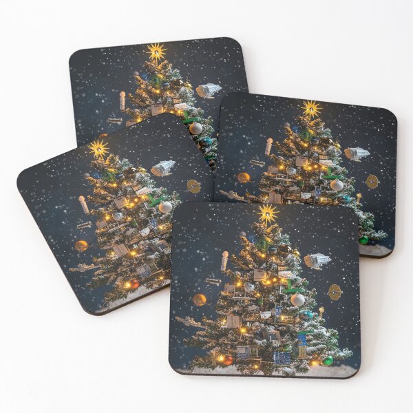 Item preview, Futuristic Space Christmas Tree Under the Stars designed and sold by FlyingDreamsArt.