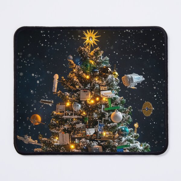 Item preview, Futuristic Space Christmas Tree Under the Stars designed and sold by FlyingDreamsArt.