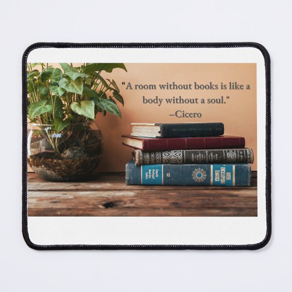 Item preview, "A room without books is like a body without a soul" designed and sold by Planet Agora.