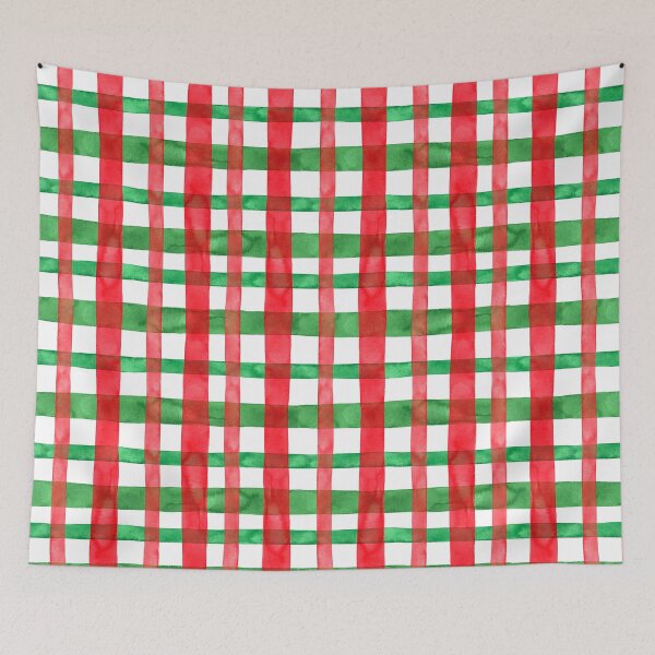 Item preview, Festive Red and Green Plaid Throw Blanket – Cozy Holiday Pattern designed and sold by FestivityFinds.
