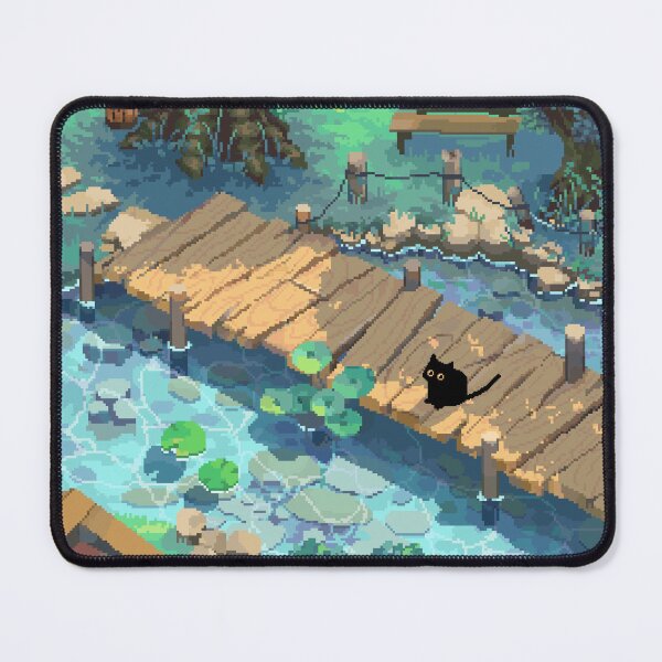 Item preview, Pixel Bridge Cat designed and sold by PixelMaw Store.