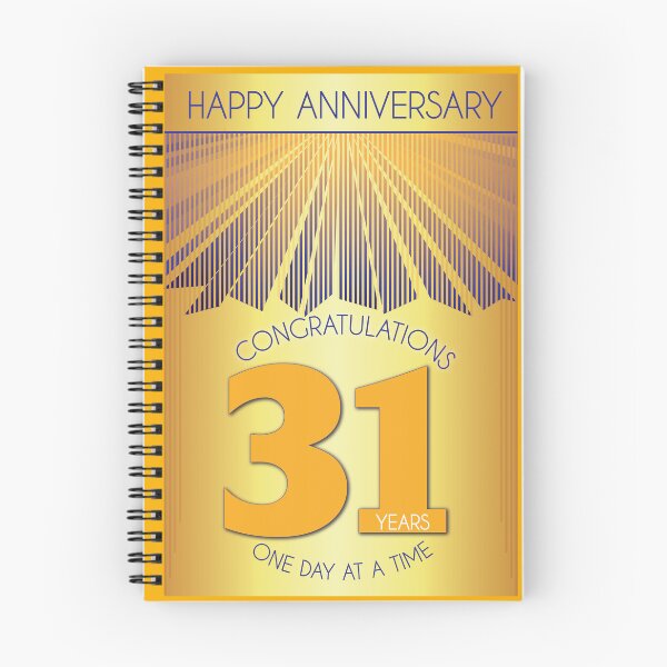 Item preview, 31 Year Golden Ray One Day At A Time Anniversary designed and sold by ApexDesigners.