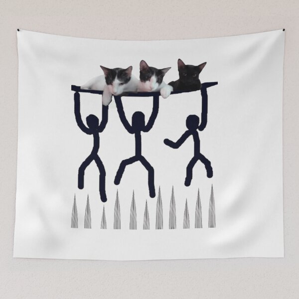 Item preview, “Hang in There (Almost)” | Surreal Cat Meme Art designed and sold by BulletKitty82.