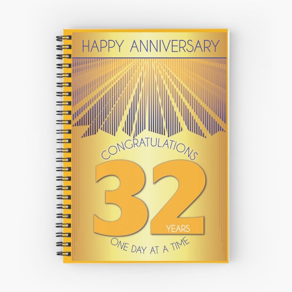 Item preview, 32 Year Golden Ray One Day At A Time Anniversary designed and sold by ApexDesigners.