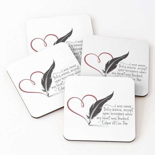 Item preview, "I was never truly insane . . ." Edgar Allan Poe designed and sold by Word Salad.