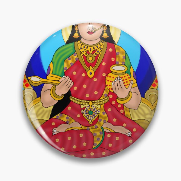 Item preview, Goddess Annapurna – Devi of Food & Prosperity Art designed and sold by Harshit_Digital_Arts.