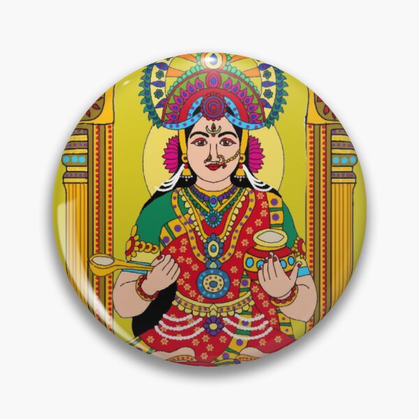 Item preview, Goddess Annapurna – Devi of Food & Prosperity Art designed and sold by Harshit_Digital_Arts.