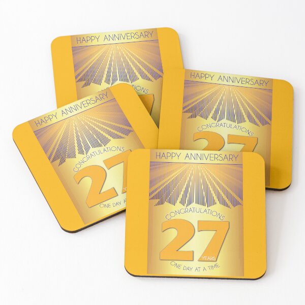 Item preview, 27 Year Golden Ray One Day At A Time Anniversary designed and sold by ApexDesigners.