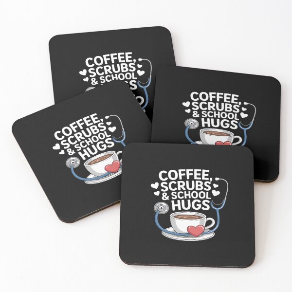 Item preview, Coffee Scrubs & School Hugs Nursing School Nurse Funny designed and sold by LeeEvans222.