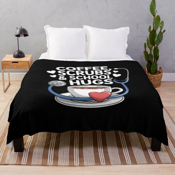 Item preview, Coffee Scrubs & School Hugs Nursing School Nurse Funny designed and sold by LeeEvans222.