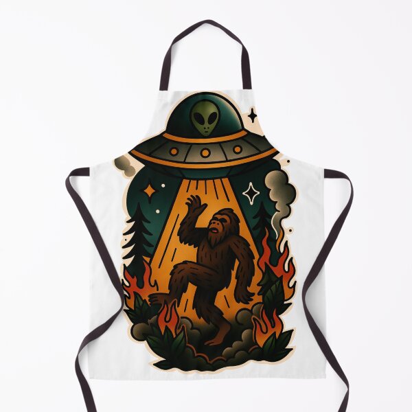 Item preview, Alien abduction of Bigfoot designed and sold by ZillaNovaArt.