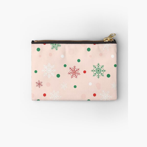 Item preview, Dainty Pink Snowflake & Polka Dot Modern Holiday Pattern designed and sold by DesignMyHeart.