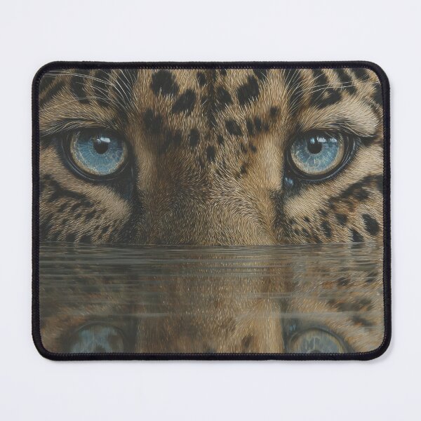 Item preview, Leopard Eyes Above Water Artwork designed and sold by Mousetopia.