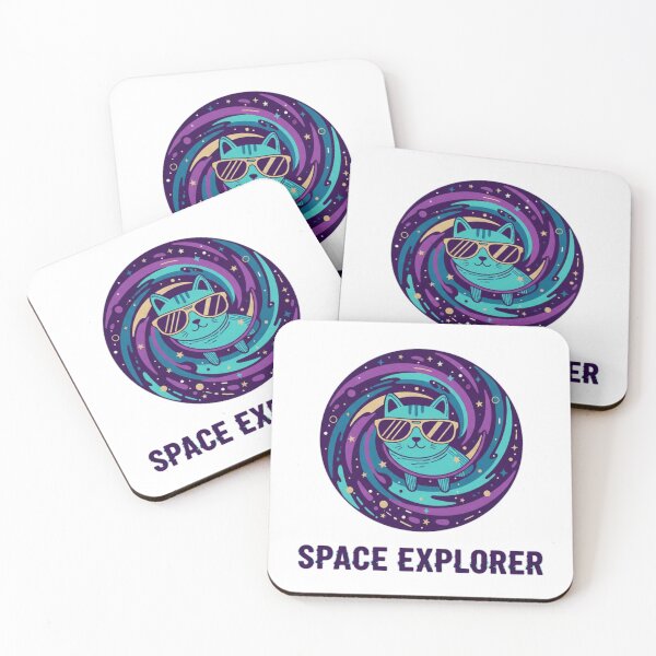 Item preview, Cool Galaxy Cat Wearing Sunglasses designed and sold by  ADBIB Design.