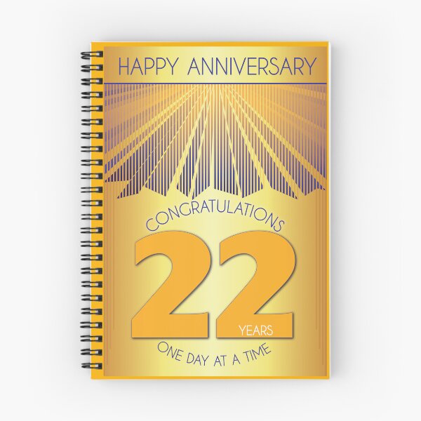 Item preview, 22 Year Golden Ray One Day At A Time Anniversary designed and sold by ApexDesigners.