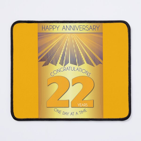 Item preview, 22 Year Golden Ray One Day At A Time Anniversary designed and sold by ApexDesigners.