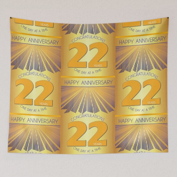 Item preview, 22 Year Golden Ray One Day At A Time Anniversary designed and sold by ApexDesigners.