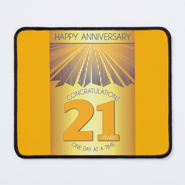 Item preview, 21 Year Golden Ray One Day At A Time Anniversary designed and sold by ApexDesigners.