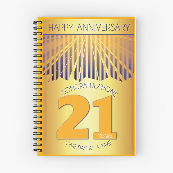 Item preview, 21 Year Golden Ray One Day At A Time Anniversary designed and sold by ApexDesigners.