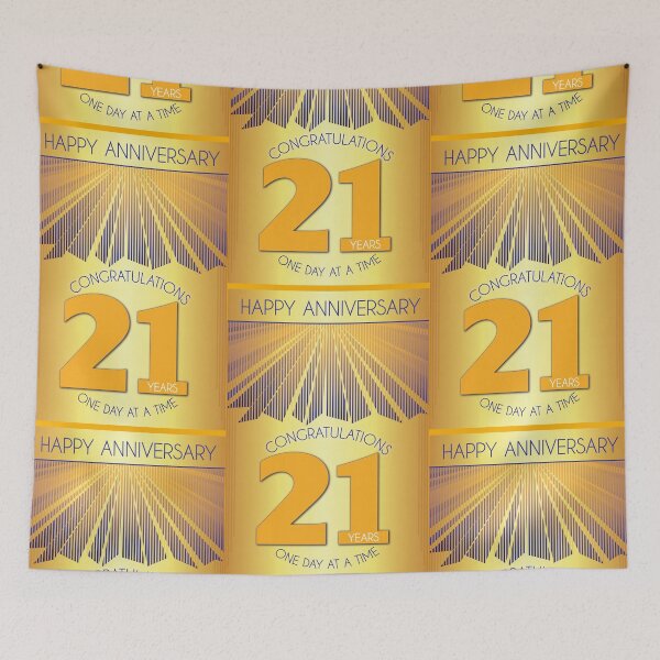Item preview, 21 Year Golden Ray One Day At A Time Anniversary designed and sold by ApexDesigners.