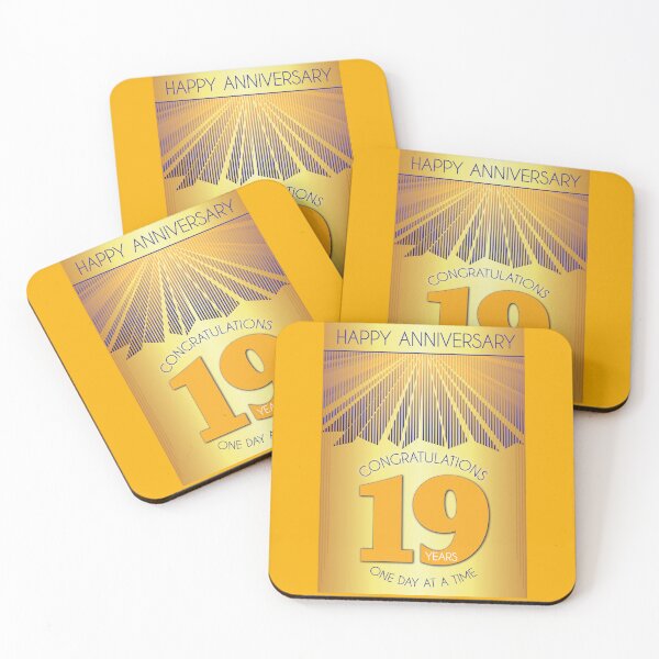 Item preview, 19 Year Golden Ray One Day At A Time Anniversary designed and sold by ApexDesigners.