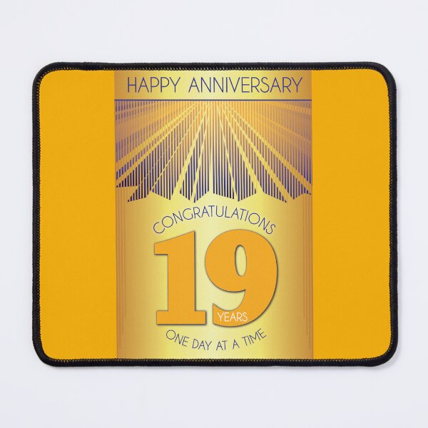 Item preview, 19 Year Golden Ray One Day At A Time Anniversary designed and sold by ApexDesigners.