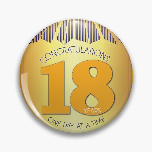 Item preview, 18 Year Golden Ray One Day At A Time Anniversary designed and sold by ApexDesigners.