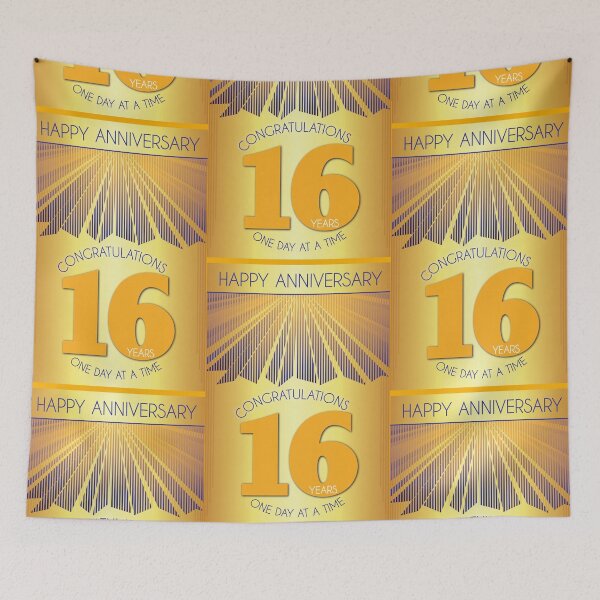 Item preview, 16 Year Golden Ray One Day At A Time Anniversary designed and sold by ApexDesigners.