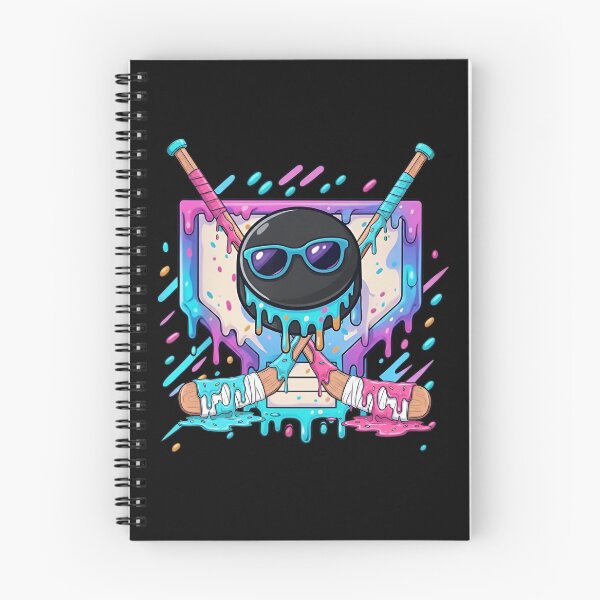 Item preview, Cool Hockey Puck with Neon Drip Sticks designed and sold by LarryMBrown.