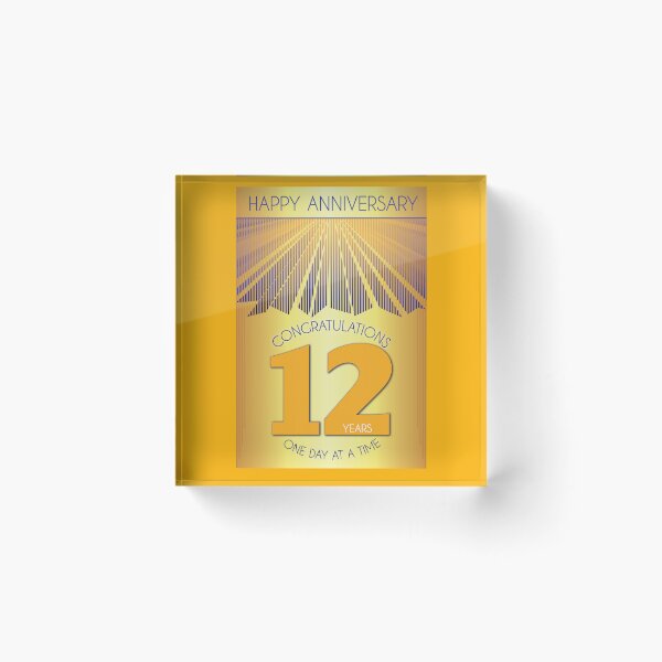 Item preview, 12 Year Golden Ray One Day At A Time Anniversary designed and sold by ApexDesigners.