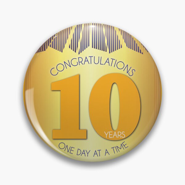Item preview, 10 Year Golden Ray One Day At A Time Anniversary designed and sold by ApexDesigners.