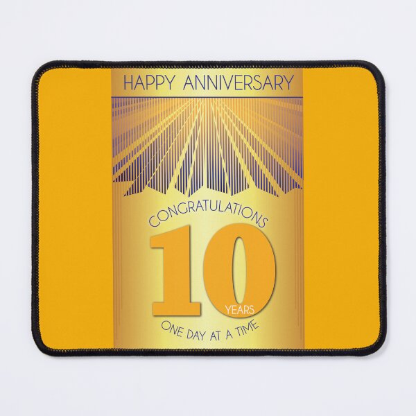 Item preview, 10 Year Golden Ray One Day At A Time Anniversary designed and sold by ApexDesigners.