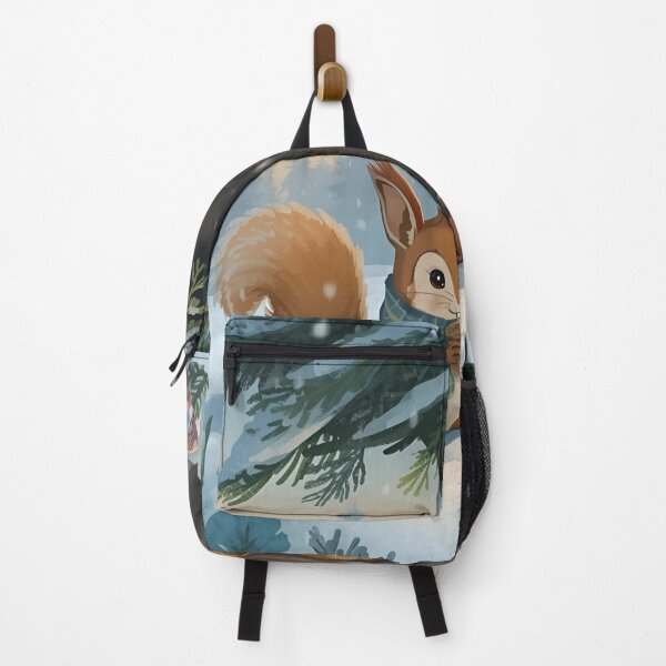 Item preview, Winter Hideaway – Squirrel and Chipmunk Under the Snowy Tree designed and sold by WildlifeWhimsy.