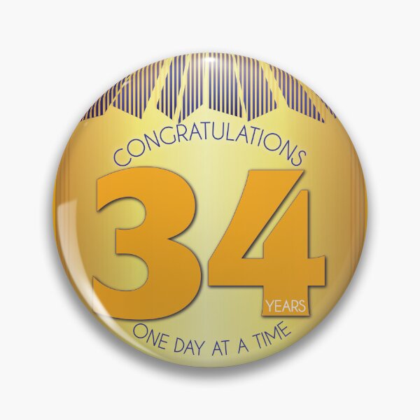 Item preview, 34 Year Golden Ray One Day At A Time Anniversary designed and sold by ApexDesigners.
