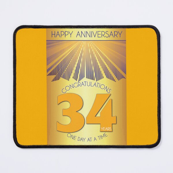 Item preview, 34 Year Golden Ray One Day At A Time Anniversary designed and sold by ApexDesigners.