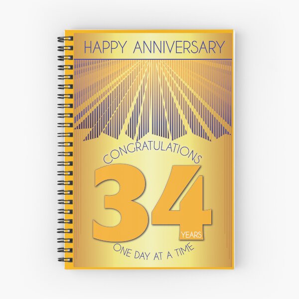 Item preview, 34 Year Golden Ray One Day At A Time Anniversary designed and sold by ApexDesigners.