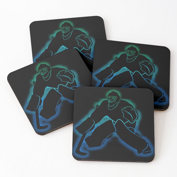 Item preview, Neon Glow Hockey Goalie Silhouette Shirt designed and sold by LarryMBrown.