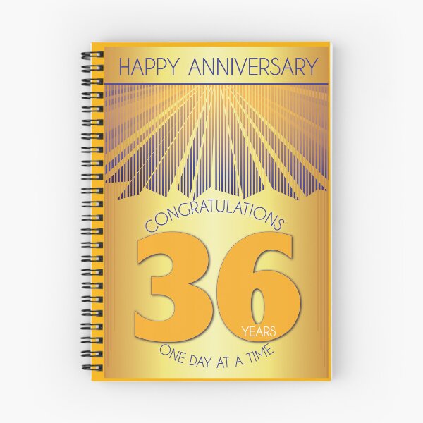 Item preview, 36 Year Golden Ray One Day At A Time Anniversary designed and sold by ApexDesigners.