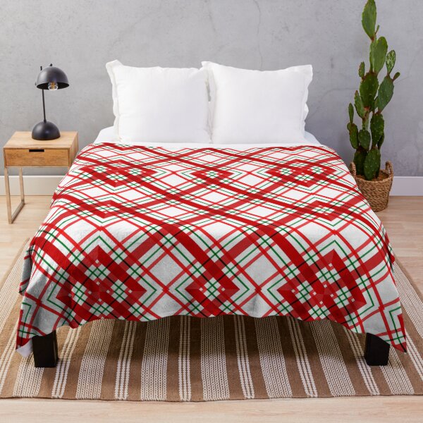 Item preview, Classic Red and Green Plaid Christmas Throw Blanket – Cozy Holiday Decor designed and sold by FestivityFinds.